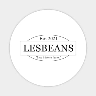 Lesbeans (black) Magnet